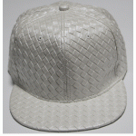 Black White Knitted Woven Faux Leather PU Baseball Cap Hip Hop Trucker Hat Snapback